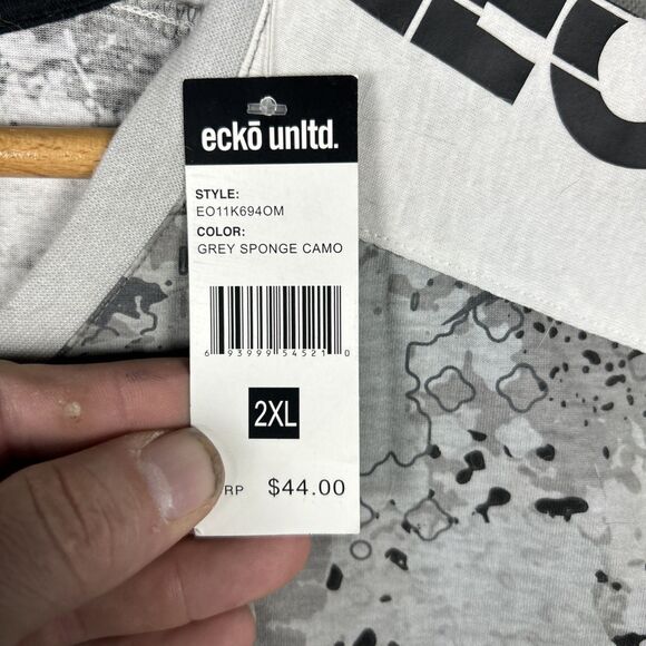 Ecko Unltd Graphic T Shirt Mens XXL Gray Camo Spray Paint Streetwear NWT - Picture 5 of 9